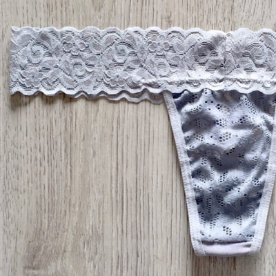 Tanga encaje gris 2