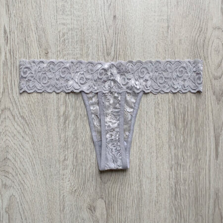 Tanga encaje gris 3